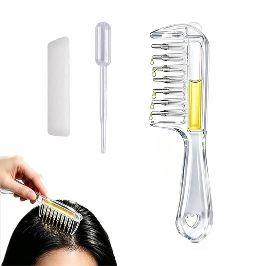 Scalp Oil Applicator Comb – Refillable Hair Oil & Scalp Massager