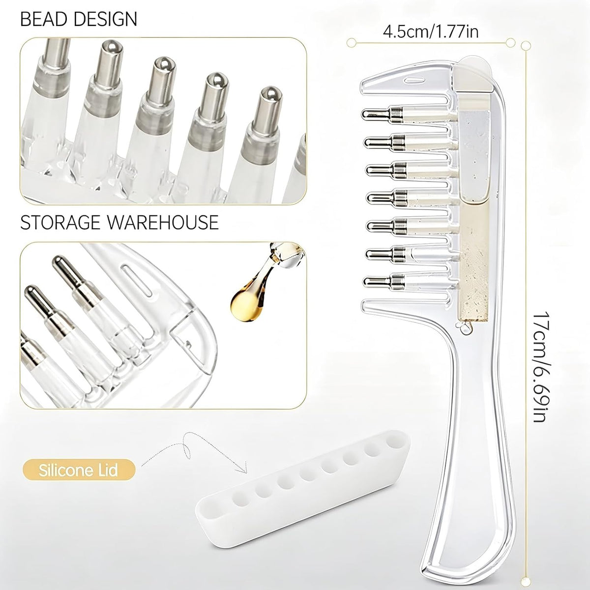 Scalp Oil Applicator Comb – Refillable Hair Oil & Scalp Massager