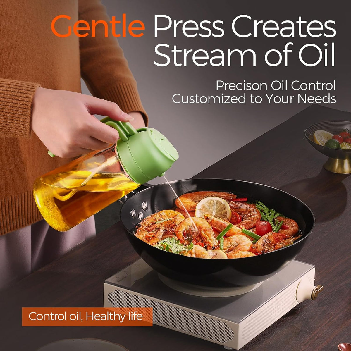 2 in 1 Oil Spray and Pouring Bottle 500ml